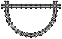 12V Halbkreis mit zwei Kreuzungen