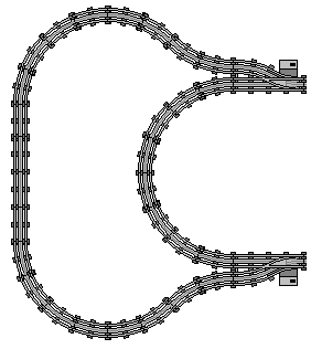 12V Halbkreis Überholgleis