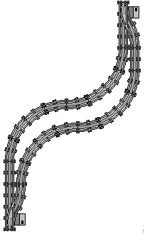 12V S-Kurve Haltstelle