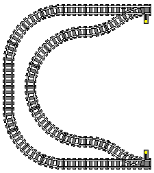 9V 180° Halbkreishaltestelle