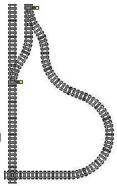 9V Halbkreis mit Spurwechsel und Kreuzung Variante 3