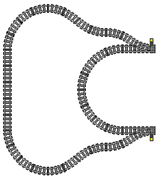 9V Halbkreis Überholgleis