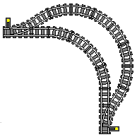 9V 90° Kurvenhaltestelle